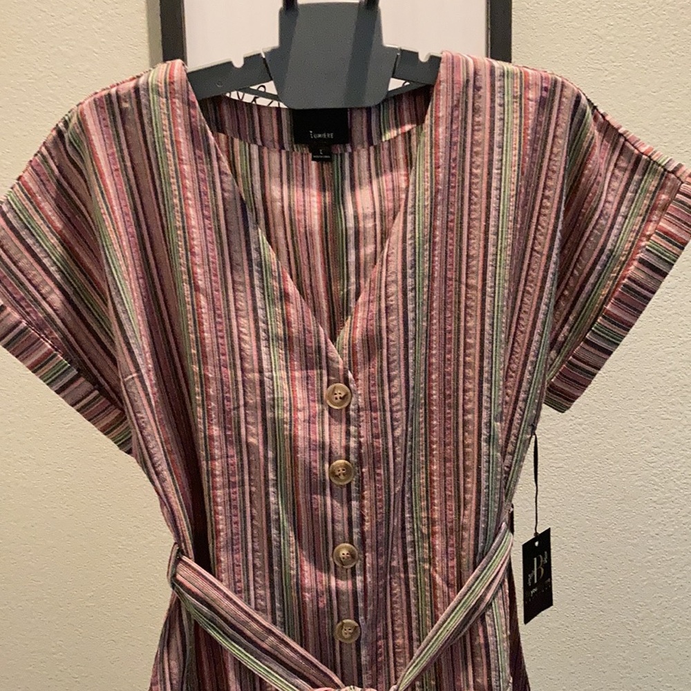 Multi-Colored Linen Jumpsuit - Picture 5 of 7